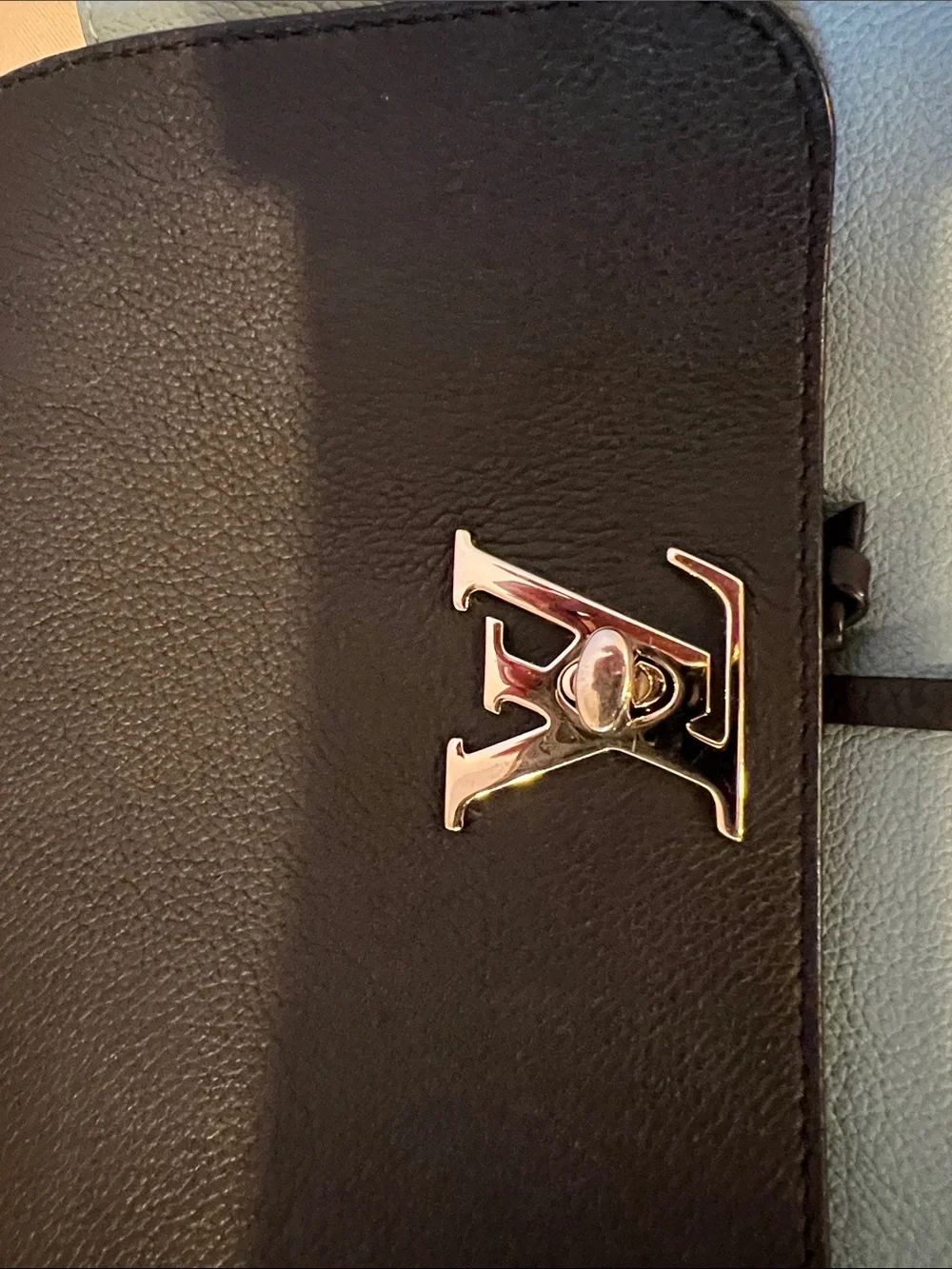 Louis Vuitton Black and Blue Leather Top-Handle Backpack